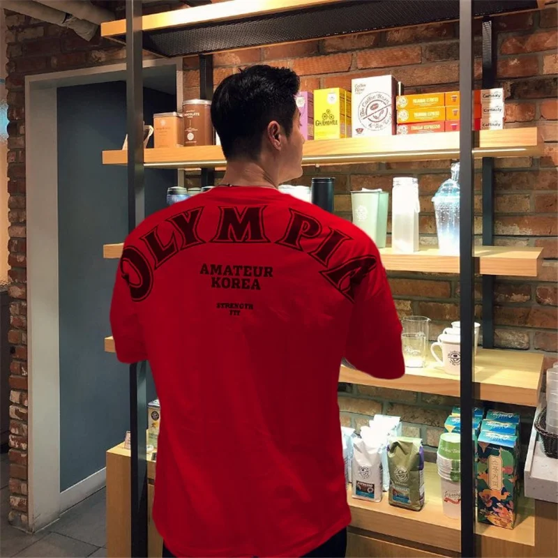 

Футболка мужская с принтом, хлопковая тенниска с короткими рукавами, модная майка, лето