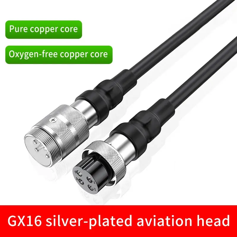 

GX16 Aviation Connector Extension Cord Male to Female to Female 2 3 4 Pin with Wire Aviation Plug Copper Power Line