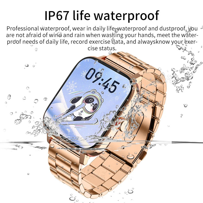 LIGE Call Smart Watch Women Custom Dial Smartwatch For Android IOS Waterproof Bluetooth Music Watches Full Touch Bracelet Clock on - Умные часы LIGE Call для женщин с индивидуальным дизайном циферблата, поддерживающие Android и iOS, водонепроницаемые, с B