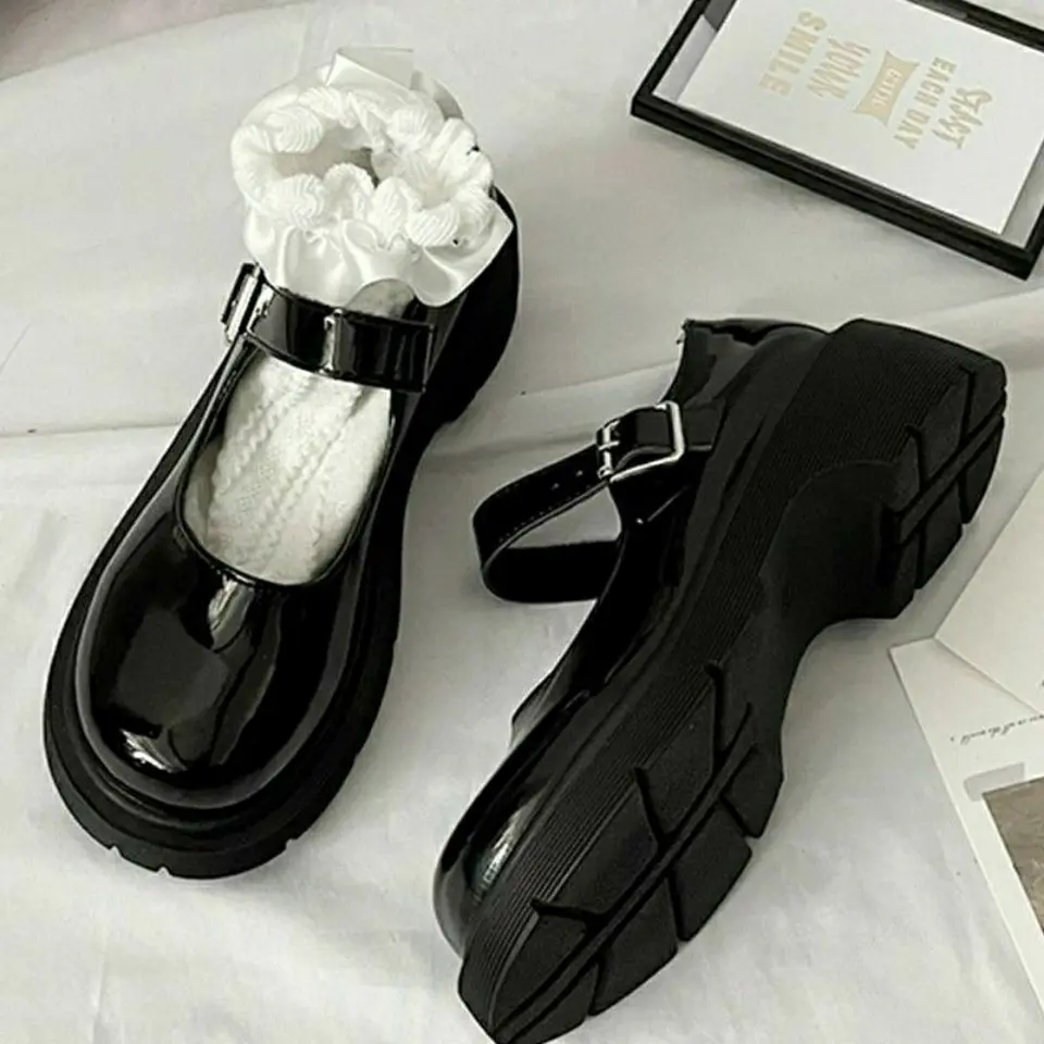 

Туфли женские в стиле «Лолита», обувь в японском стиле «Мэри Джейн», униформа JK для школьников и девочек, лоферы на платформе с ремешком и пряжкой
