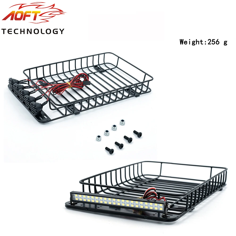 

Universal Roof Racks With LED Light for 1/10 SCX10 90046 TRX4 Easy Control 4102 Upgrade Parts