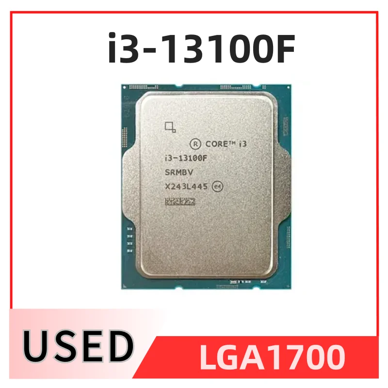 

Core i3-13100F i3 13100F CPU 4 Cores 8 Threads L3=12MB 10NM Process 3.4GHz 58W 128G LGA 1700 Processador