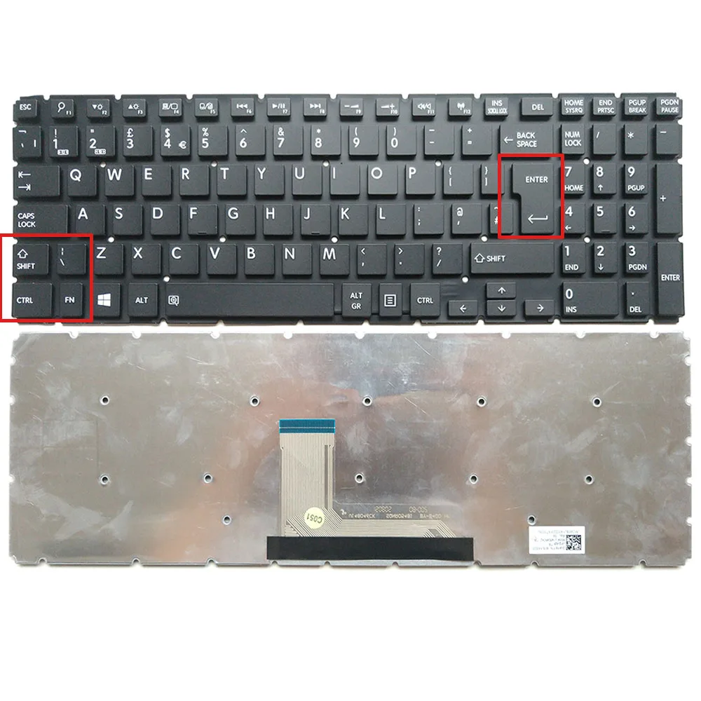 Британская клавиатура для Toshiba Satellite C55-C L50-B L50-C L50D-B L50D-C L50DT-B черная
