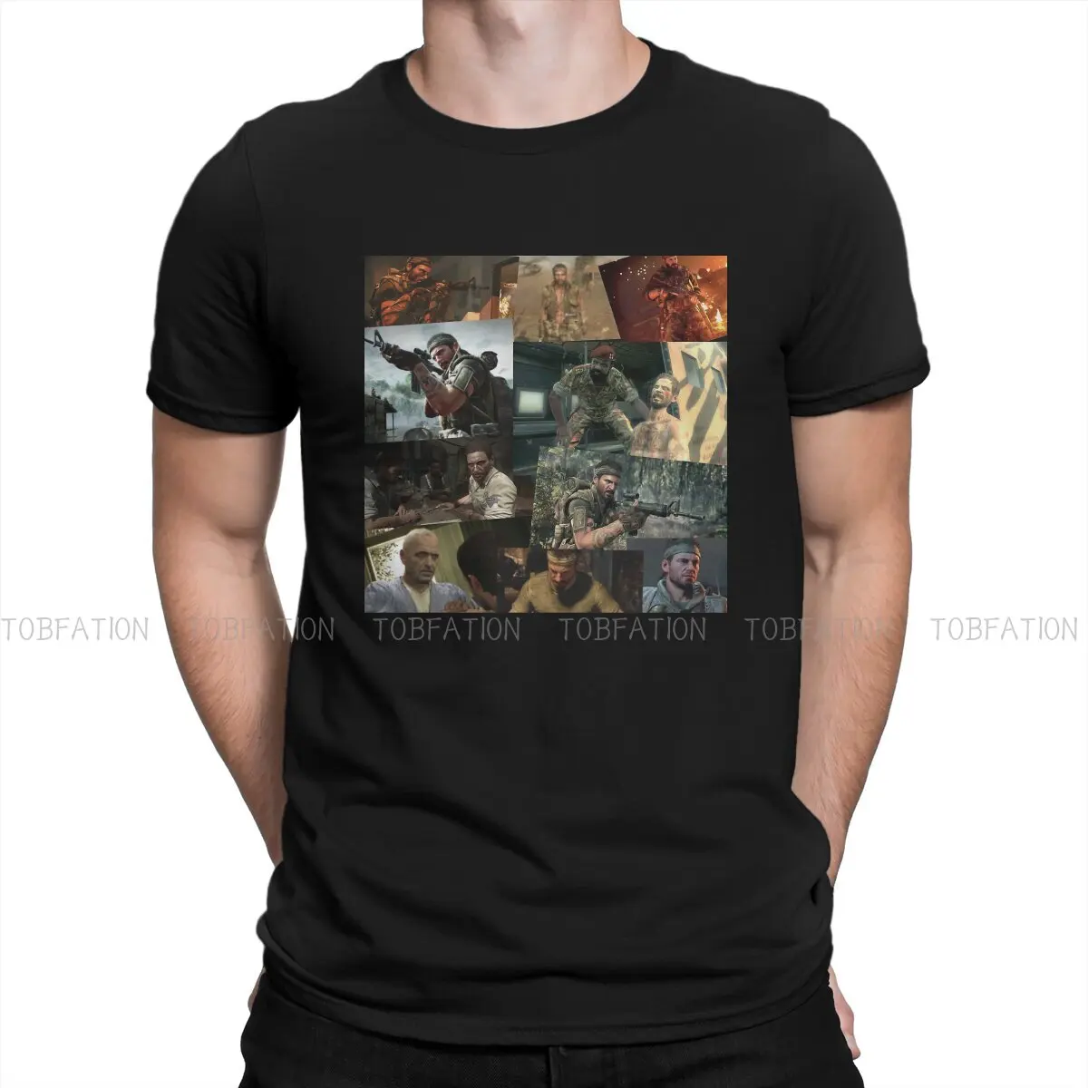 

Классическая футболка COD Black Ops с коллажем холодной войны 15 Фрэнка Вудса, винтажная Подростковая Готическая качественная футболка, свободная мужская одежда с круглым вырезом