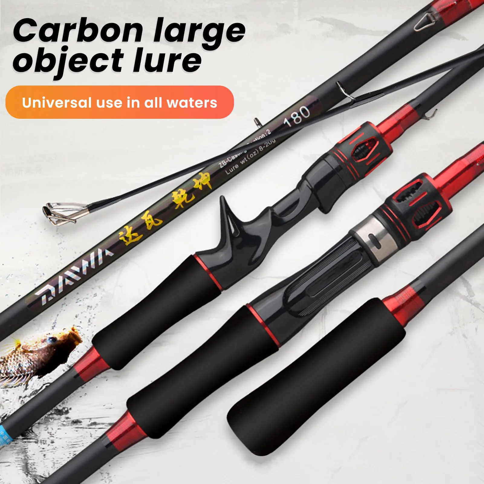 

1.65M 1.8M 2.1M Carbon Fishing Rod Sea Angling Rod Fishing Tackle with Luminous Rod Tip Design for Outdoor Camping Using