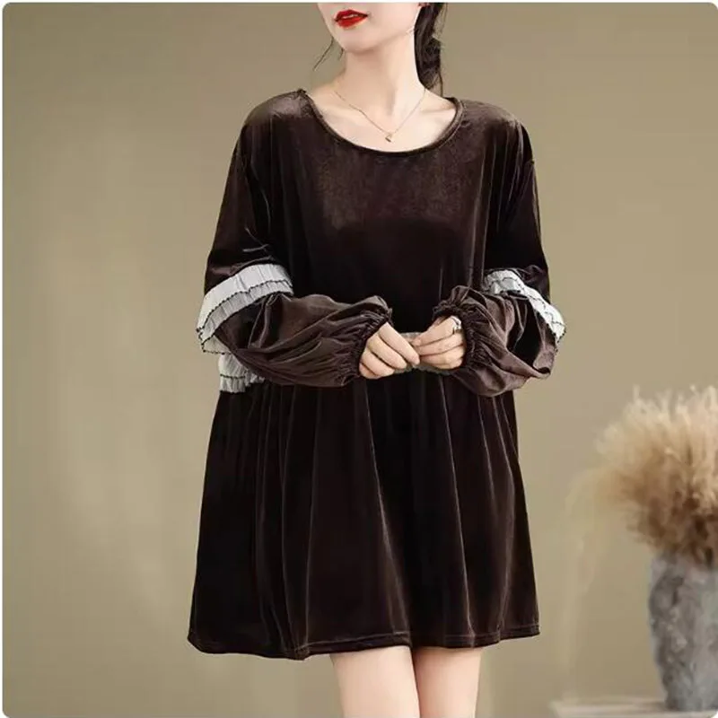 Модные женские бархатные рубашки Lanttern с длинными рукавами Осень-зима 2024 новый