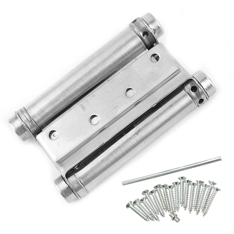 

2PCS 3-5 Inch Double Action Spring Door Hinge Stainless Steel Rebound Hinges For Cafe Swing Western Furniture Hardware
