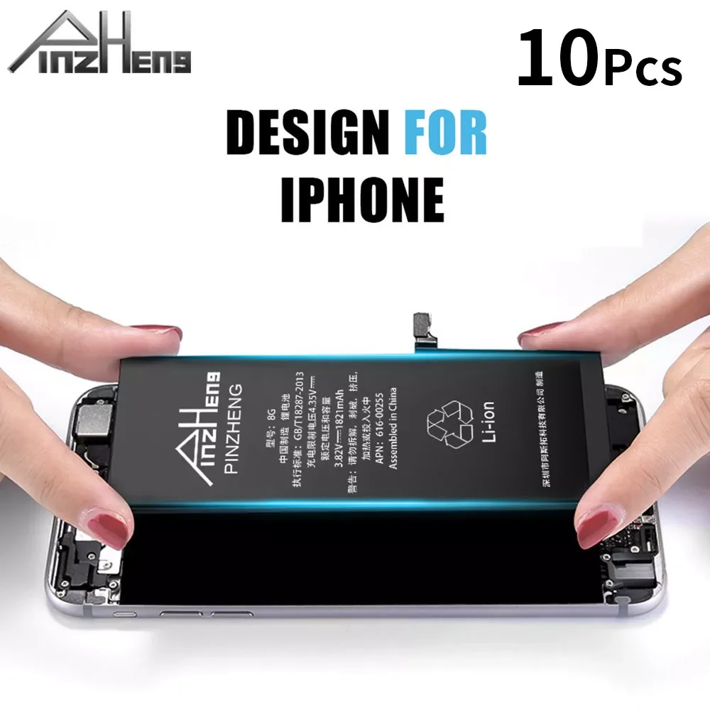 

Аккумулятор PINZHENG для Apple iPhone 6, 6s, 7, 8 Plus, 10 шт./партия