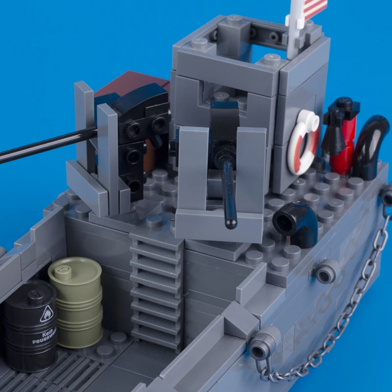 Конструктор MOC WW2 в стиле милитари США военный корабль с посадкой лсм3 набор