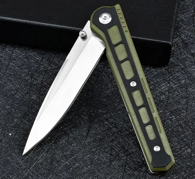 Outdoor Camping Tactical Folding Knife Dual Color G10 Handle M390 Blade Wilderness Survival Knife Security Defense EDC Tool