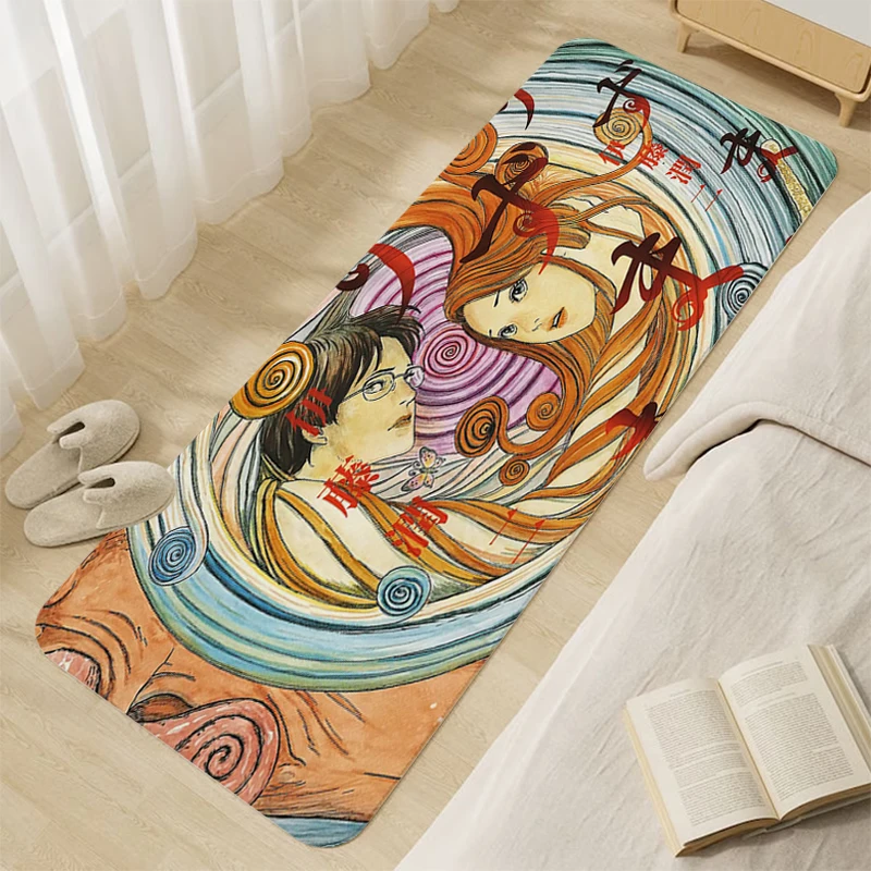 

Rug for Bedroom Junji Itos Anime Carpet Useful Things for Home House Entrance Mat Flannel Soft Room Rugs Modern Home Decoration