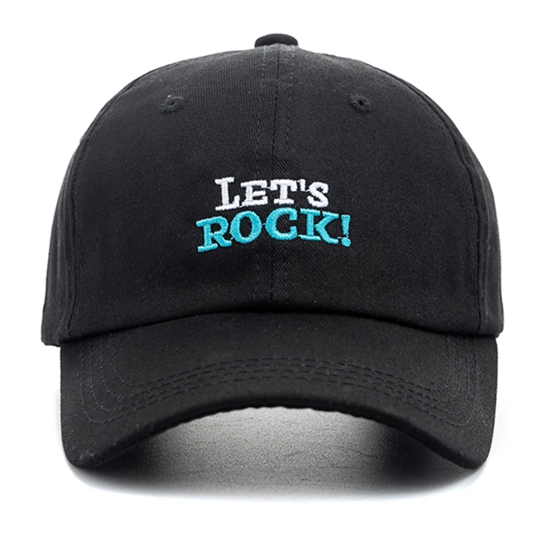 

Бейсболка с вышивкой надписи Let's Rock для мужчин и женщин