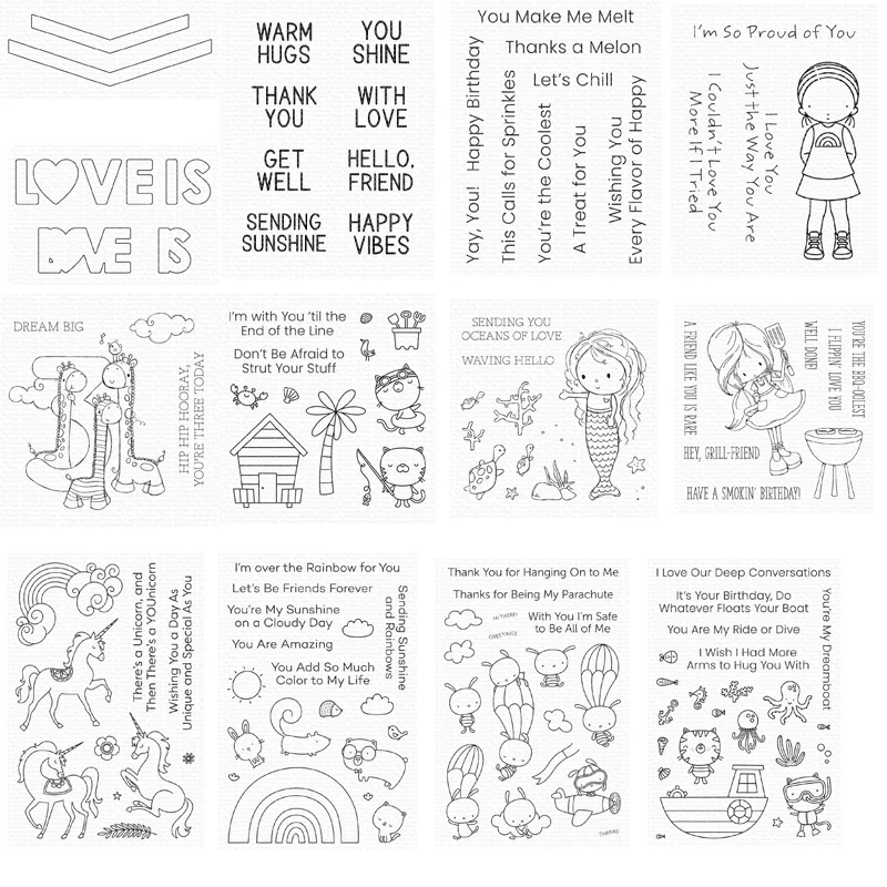 

Лето 2022, дизайнерский прозрачный штамп для вечеринки, сделай сам, скрапбукинг, изготовление открыток