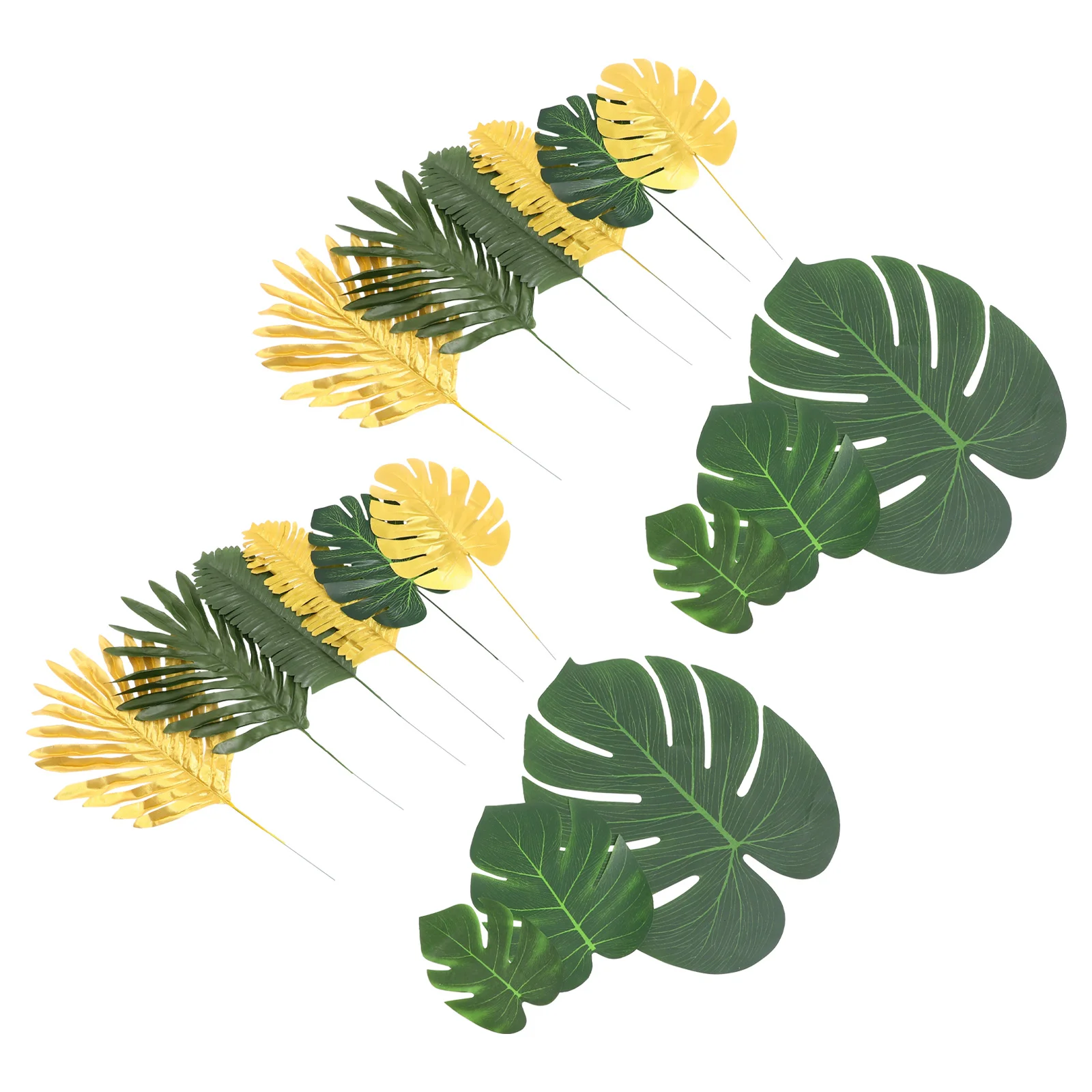 

Leaves Artificial Tropical Leaf Palm Monsterafaux Stems Fake Green Partydecor Hawaiian Turtle Greenery Assorted Decoration Wall