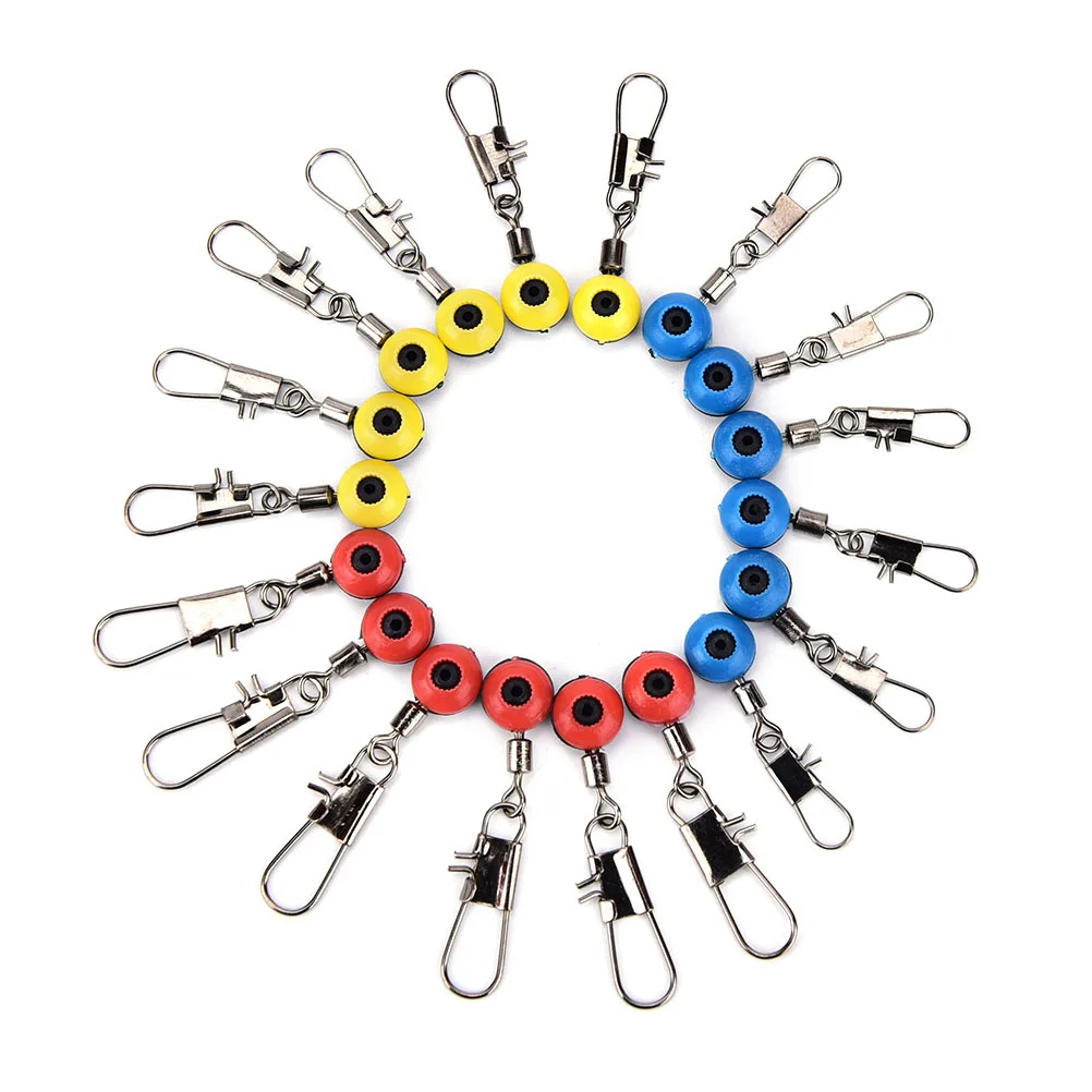 

20pcs Fishing Line Hook Swivel Shank Clip Connector Interlock Snap Sea Space Bean Lure Fishing Hook Connector Fishing Equipment