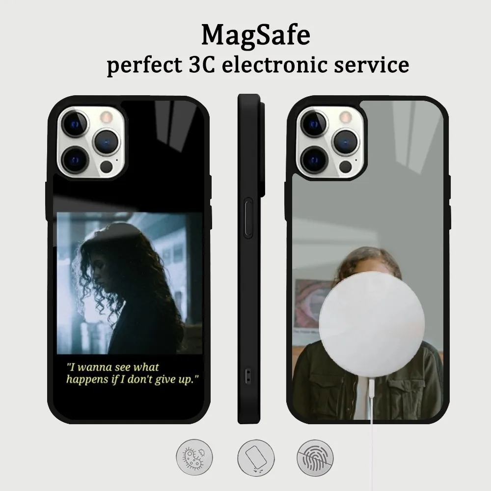 Чехол для телефона Actor Z-Zendaya Coleman iPhone 16 15 14 13 12 11 Pro Max Plus Mini Magsafe Mirror беспроводной