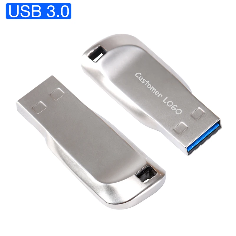 

New Free LOGO Metal 3.0 Silver Pendrive 32GB U Disk 64GB USB Flash Drive 8GB Gold Pen Drives 16GB Photography Gifts High Speed