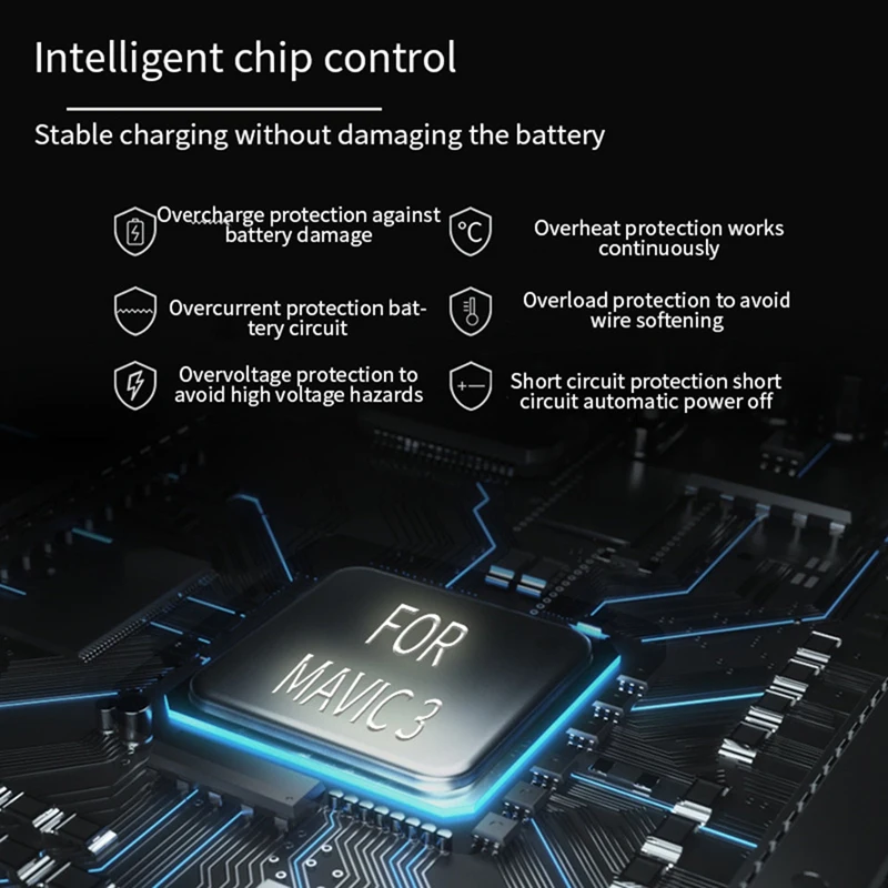 Зарядное устройство с цифровым дисплеем 6 в 1 для DJI Mavic 3 концентратор зарядки