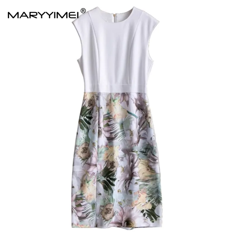 Модные Дизайнерские летние женские облегающие платья MARYYIMEI с цветочным принтом