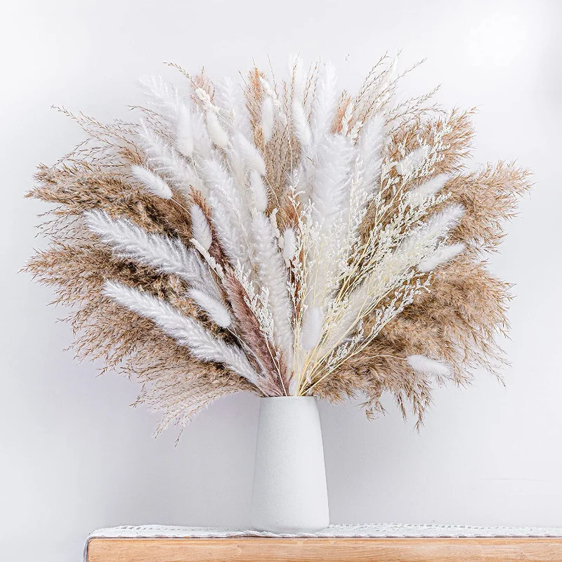 

Dried Flower Bouquet Reed Dried Flower Combination Bouquet Small Dust Whisk Pampas Grass Reed Dried Flower Rabbit Tail Grass