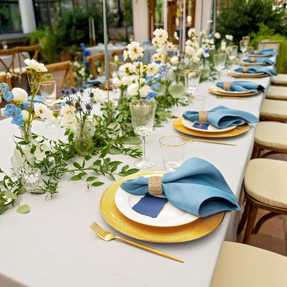 

12Pcs Napkin Rings,Water Hyacinth Napkin Holder Rings - Rustic Napkin Rings for Birthday Party, Dinner Table Decoration