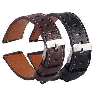 For Samsung Galaxy 3 41mm 45mm Strap 20mm 22mm Leather Smart Band For Galaxy Watch 4 40 44mm/Classic 42 46mm/Gear S3 S2 Bracelet