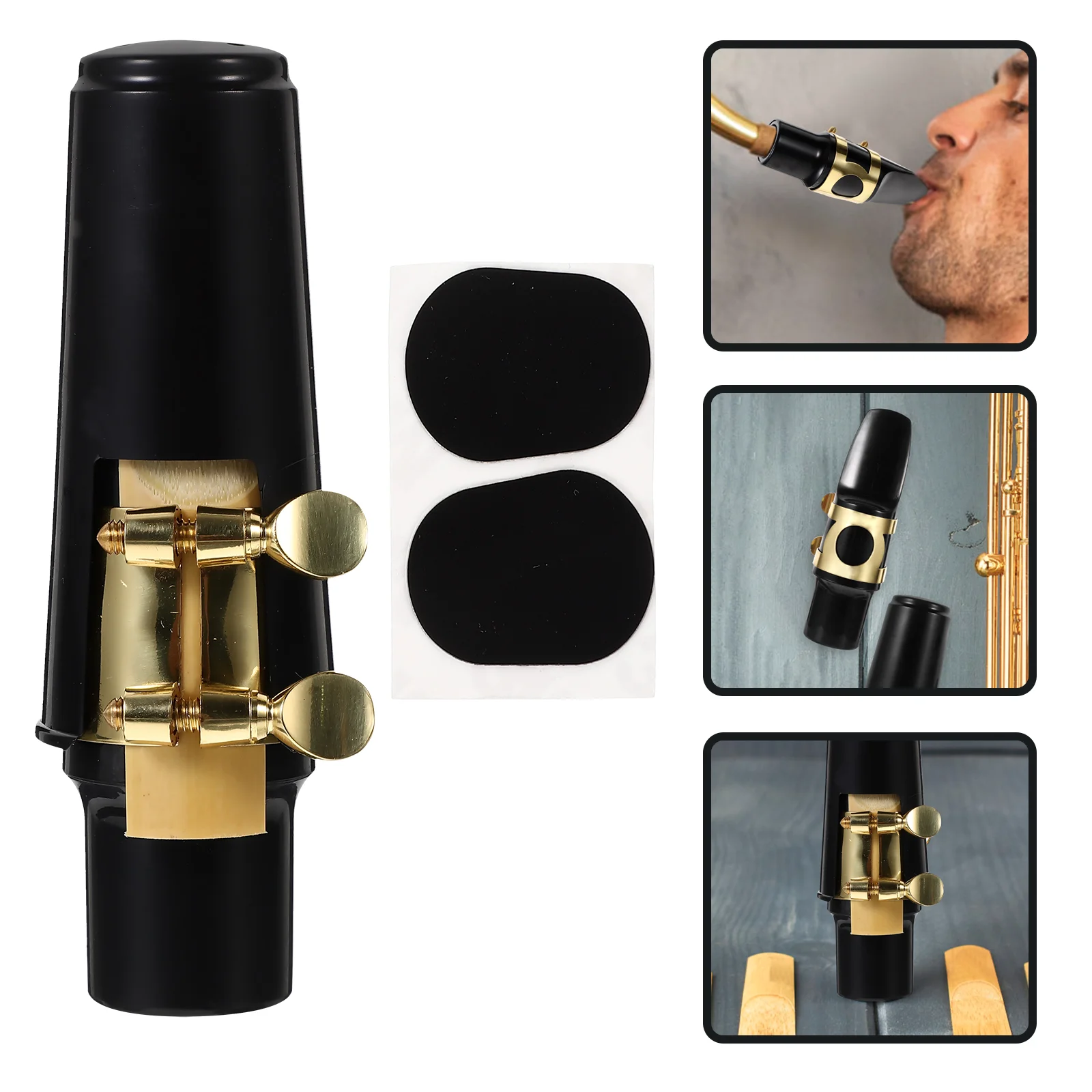 

1 Set Sax Ligature Instrument Supplies Saxophone Mouthpiece Alto Saxophone Mouthpiece Kit Alto Sax Mouthpiece Sax Supplies