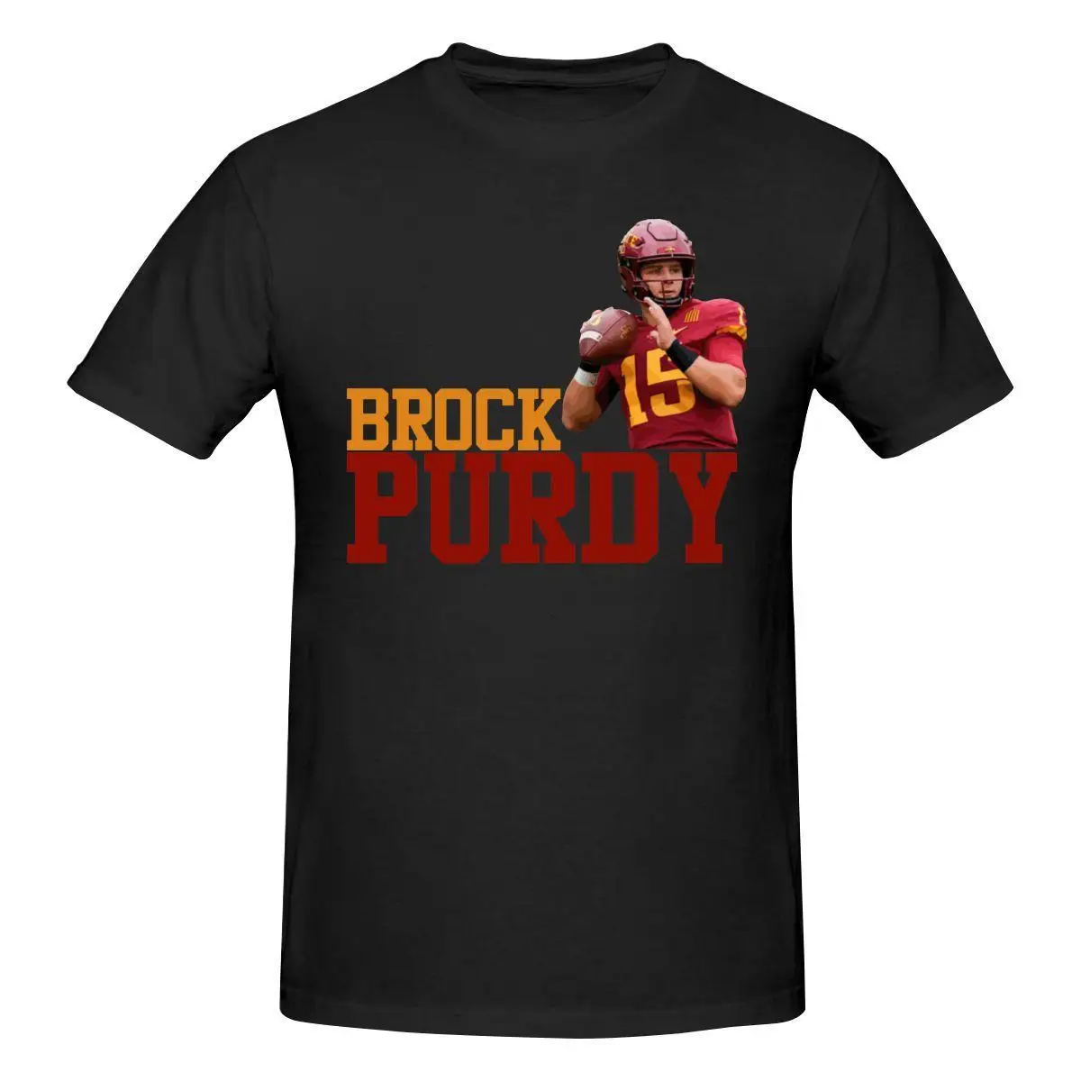 

Brock Purdy потрясающая футболка, хлопковая рубашка с круглым вырезом и коротким рукавом для мужчин