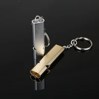 safety survival whistle 120 decibels portable stainless steel whistle outdoor hiking camping fishing safe survival whistle 2022