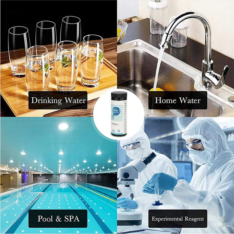 Тест-полоски для питьевой воды, 14 в 1, 50 шт. (art.: 3920c08042fb3) - 3920c08042fb3