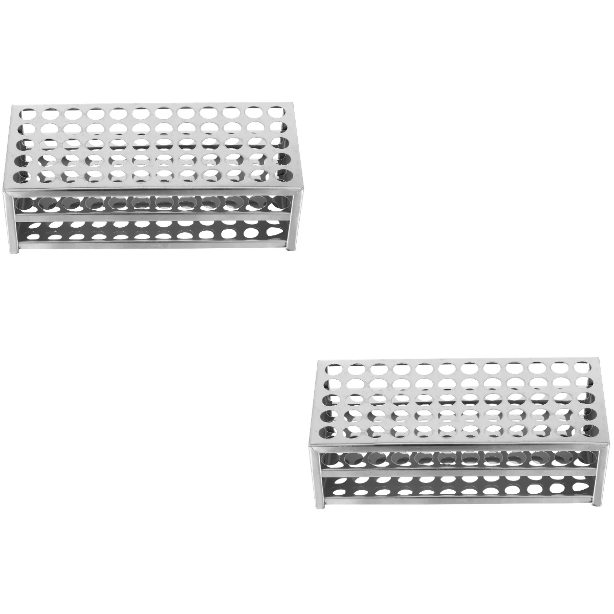

2 PC Test Tube Rack Anti-rust Laboratory Spice Holder Metal Stainless Steel Storage Stand