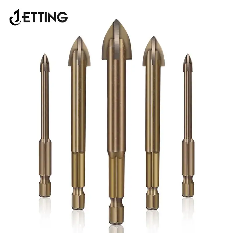 

5pcs/set Efficient Universal Drilling Tool Cemented Carbide Drill Bit Ceramic Wall Hole Opening Power Tools Accessories Tools