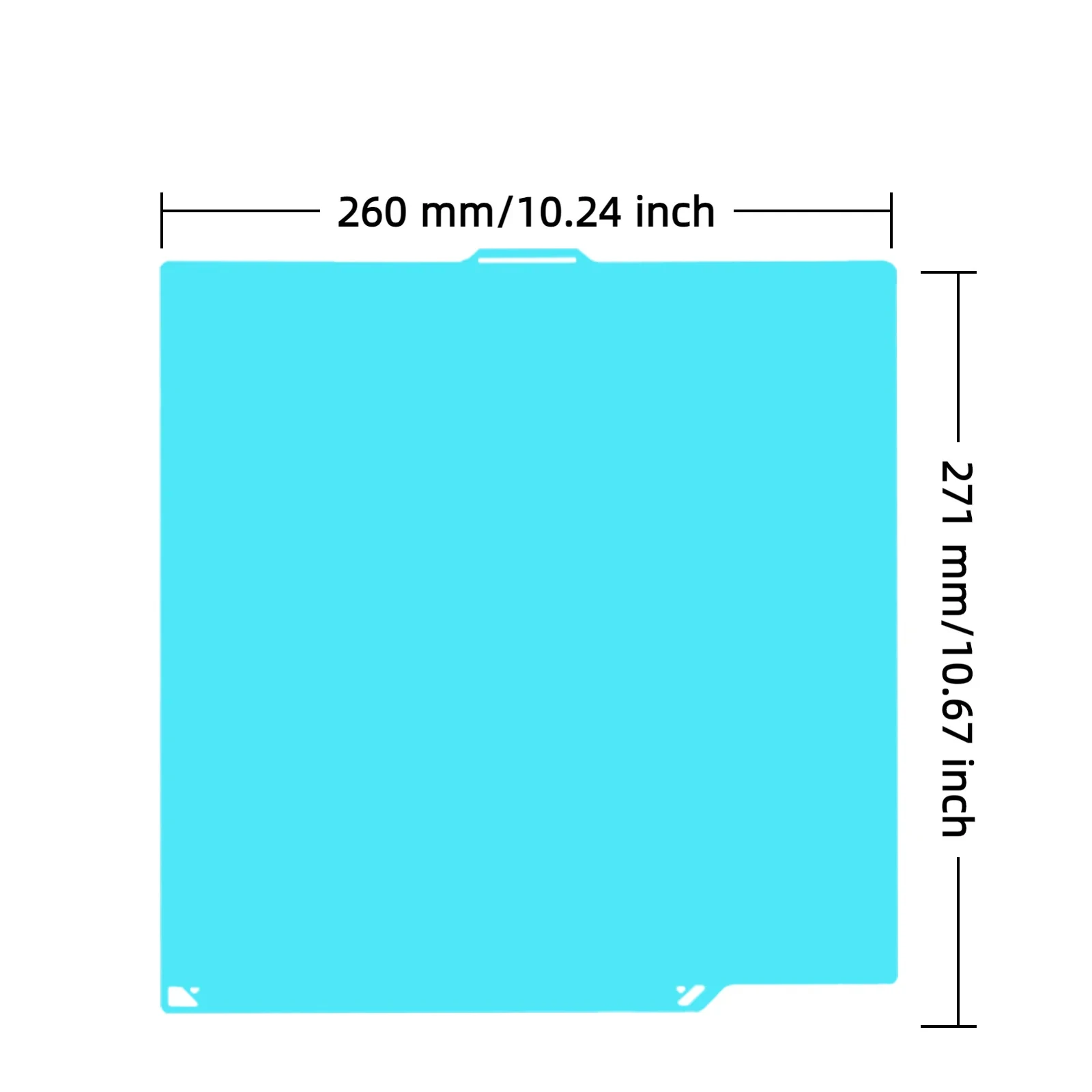 Охлаждающая пластина Glacier Cold Build Plate для Elegoo Centauri Carbon Heat Bed, высоковязкая, двусторонняя, для 3D-печати, 261мм*270мм, запчасти для 3D-принтеров (art.: 3920dacf2ff77) - 3920dacf2ff77