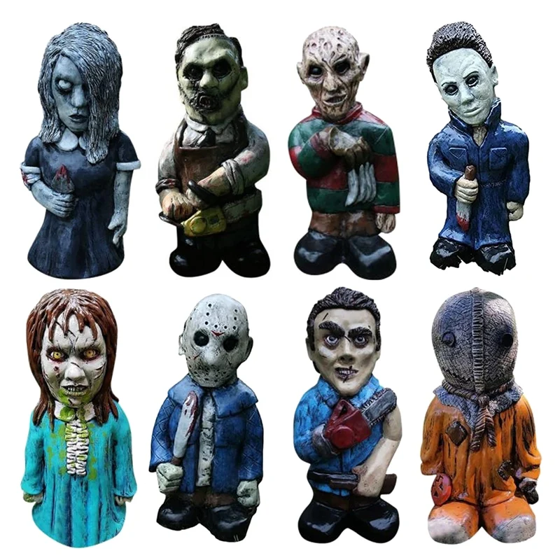 

Фигурки из смолы в виде гнома из фильма «ужас»