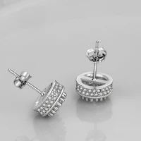 100 s925 sterling silver jewelry real natural diamond gemstone stud earring women silver 925 jewelry aros mujer earrings box