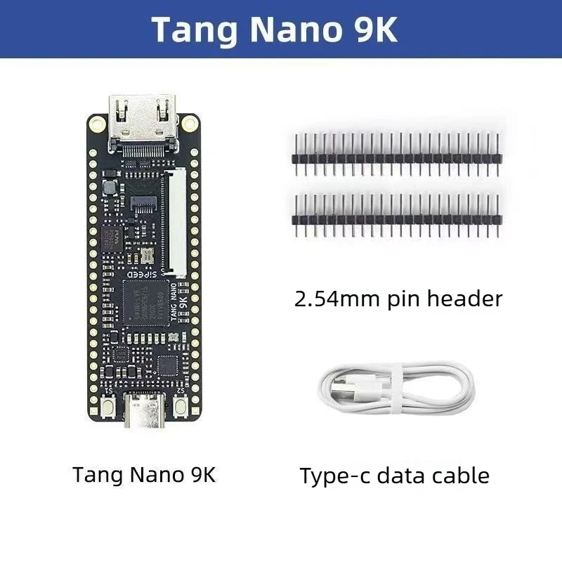 Фото Плата разработки Sipeed Tang Nano 9K FPGA GW1NR-9 RISC-V HDMI: Высокопроизводительные инструменты для самостоятельной сборки №3