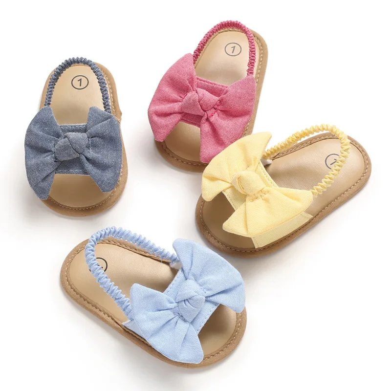 Newborn Toddler Princess Shoes Girl Baby Crib  Flower Bow  Boy  Cotton Sole First Walker Sneakers 0-18 Months