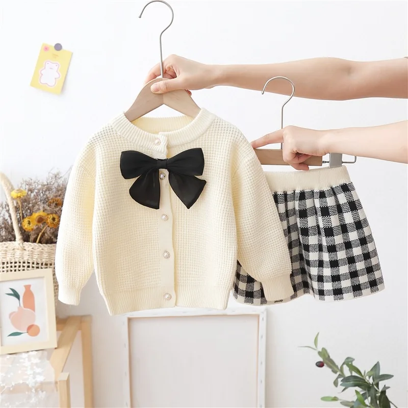 

Детский трикотажный костюм принцессы, свитер с длинным рукавом и принтом