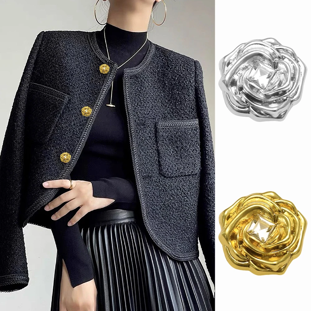 10 шт./компл. винтажные модные инкрустированные квадратные стразы в форме розы