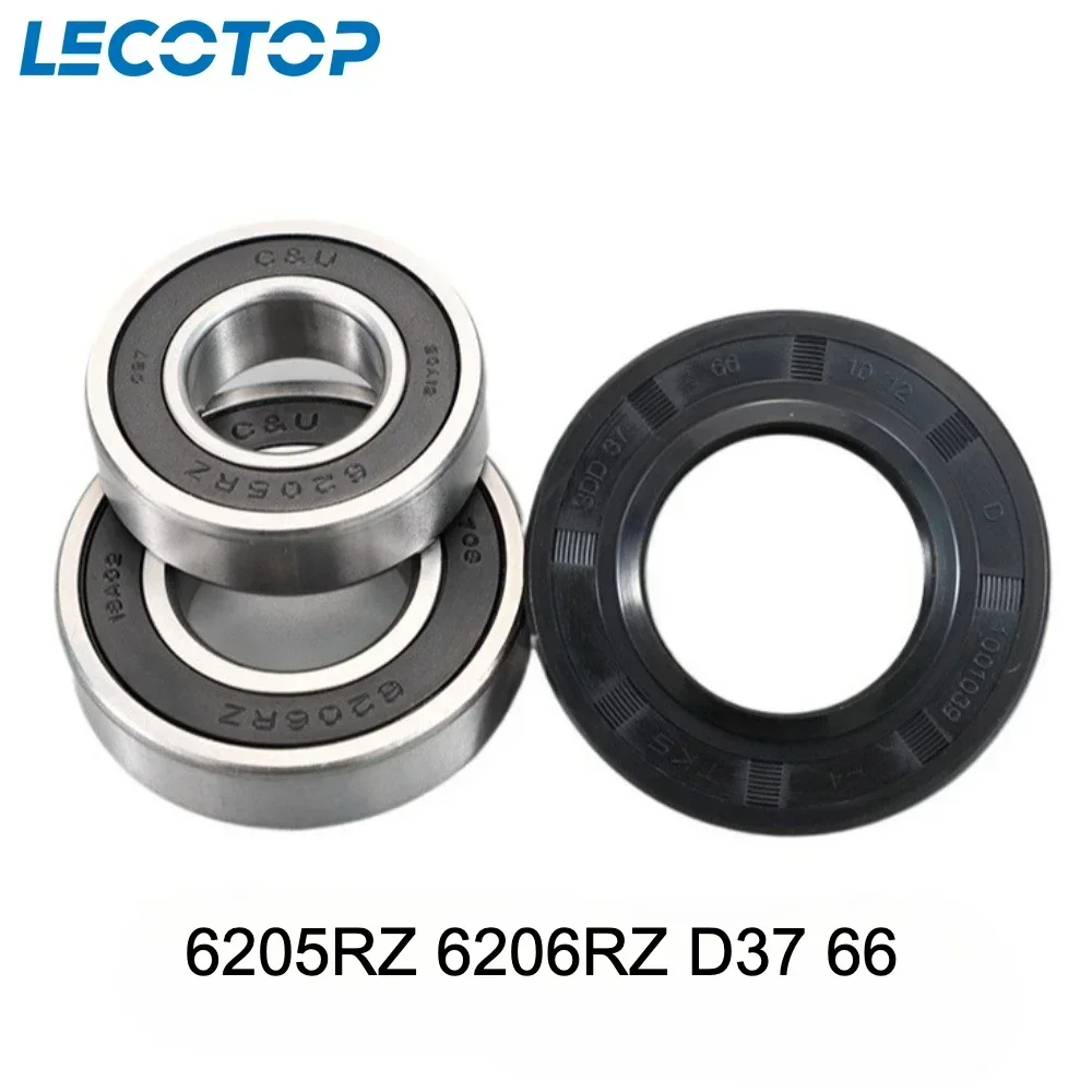 Фото Новый комплект подшипников 6205RZ 6206RZ D35 D37 с сальником для запасных частей для стиральной машины №1