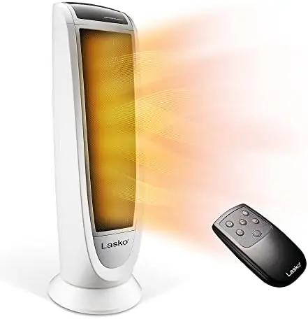 

Oscillating Digital Ceramic Heater for Home with Overheat Protection, Timer and Remote Control, 22.75 Inches, 1500W, White, 516