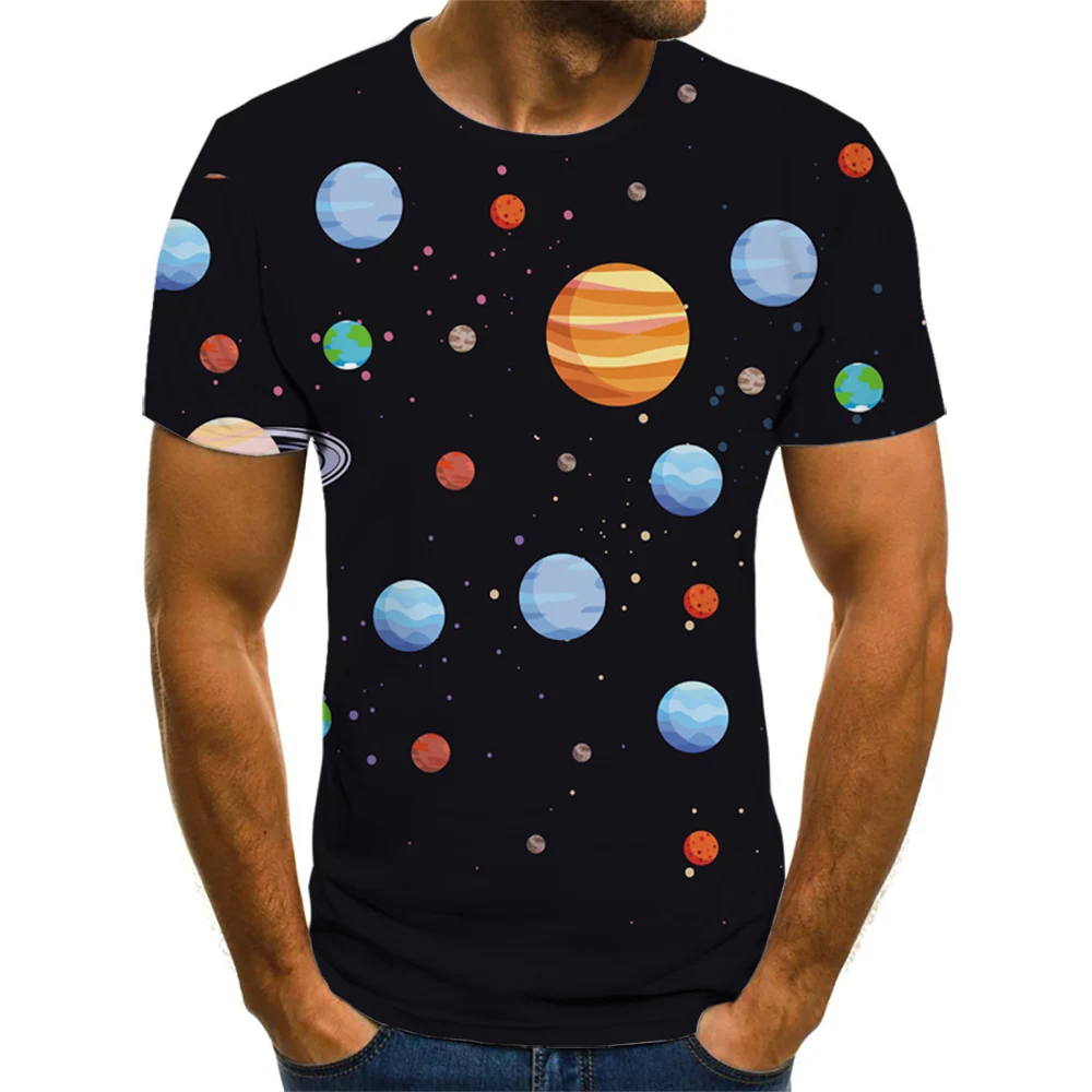 

Starry Sky Night Graphic T Shirts For Men Clothing Camisetas Tops Tee Ropa Hombre Streetwear Camisa Masculina Verano Roupas Kosz