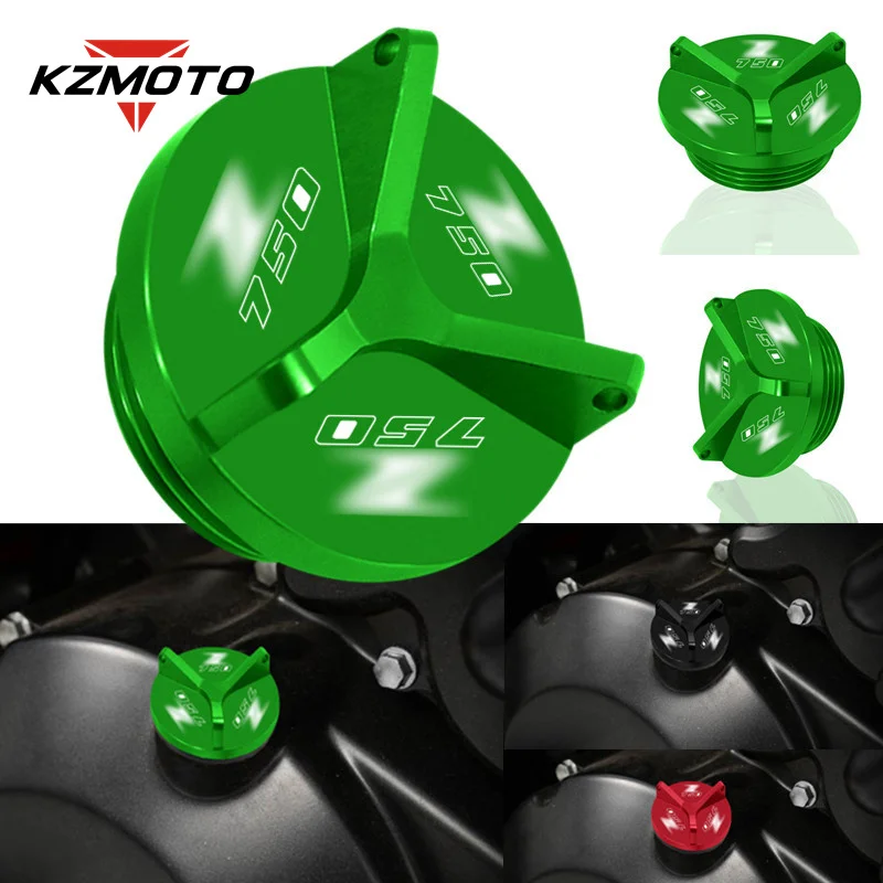 

For KAWASAKI Z 750/750S z750 2004-2008 2009 2010 2011 2012 Motorcycle Engine Oil Filter Cover Oil Plug Cap With Logo Z750