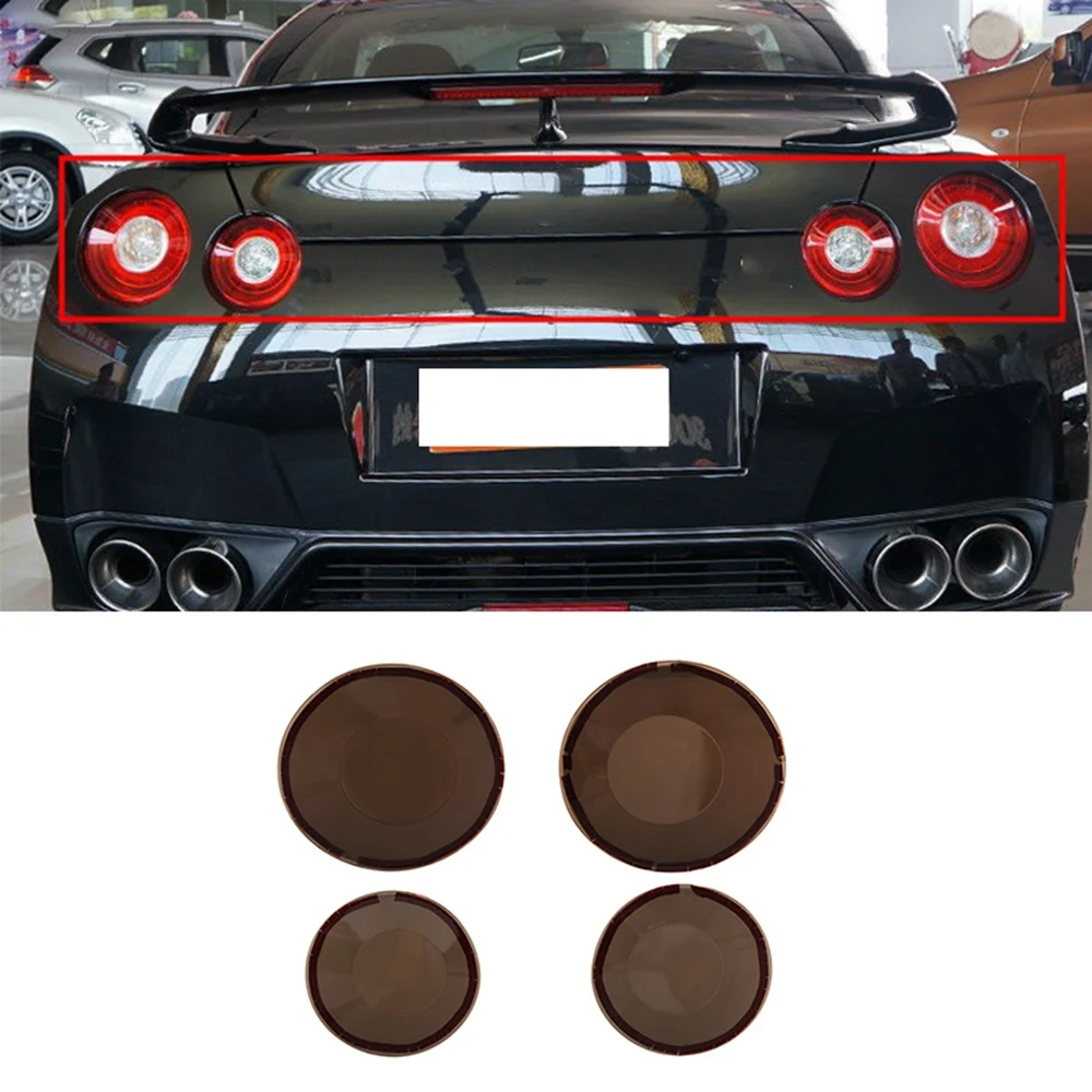 

4 шт. для Nissan GTR R35 2008-2016 автомобильный Копченый задний фонарь декоративная крышка задний фонарь отделка украшение колпачки лампы