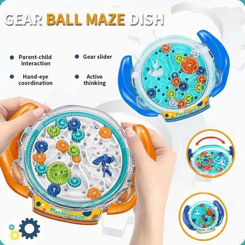 

Cartoon 3D Palm Maze Game Toy Balance Ball Patience Games Puzzle Toy Handheld Rolling Ball Maze Game For Kids Educational Toys