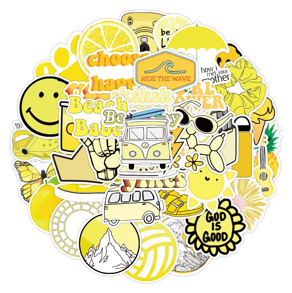 

10/30/50pcs New Ins Small Fresh and Cute Stickers Waterproof Luggage Riding Helmet Car Notebook Scooter Stickers