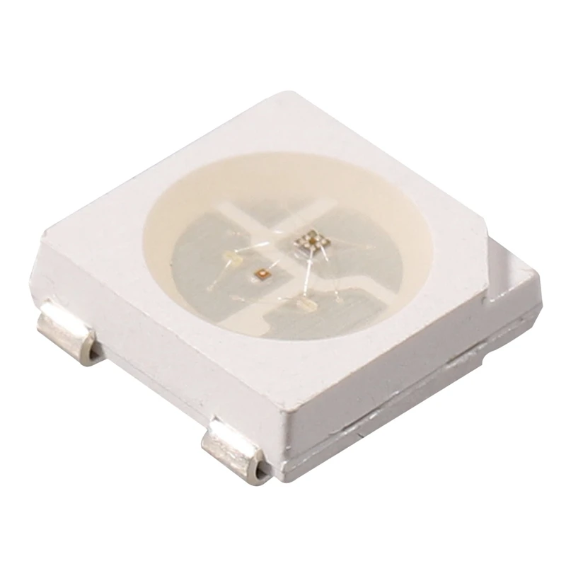 

100 шт. WS2812B RGB светодиодный чип 5050SMD белый PCB WS2812 индивидуально адресуемый чип пикселей DC5V