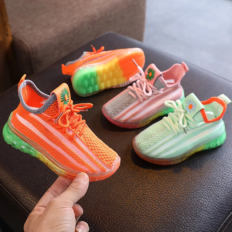 

Size 21-30 Baby Toddler Solid Color Anti-Slip Soft-Soled kids Shoes Solid Color Striped Shoes For Children Every Day Shoes