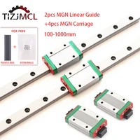 mgn9 mgn12 mgn15 mgn7 100 1000mm 200 300 miniature linear rail slide 2pcs mgn linear guide4pcs mgn carriage cnc 3d printer part