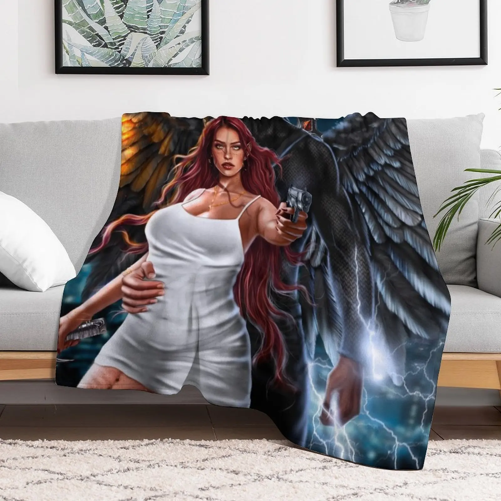 Плед Bryce Quinlan Hunt Athalar и Lehabah из Crescent City манга лохматое одеяло люксового бренда